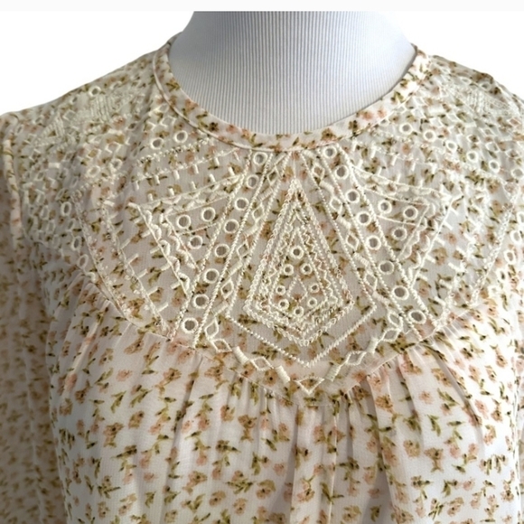 Matilda Jane Clothing Good Hart Bonneau Floral ombre Print flowy Blouse New sz S - Picture 3 of 9